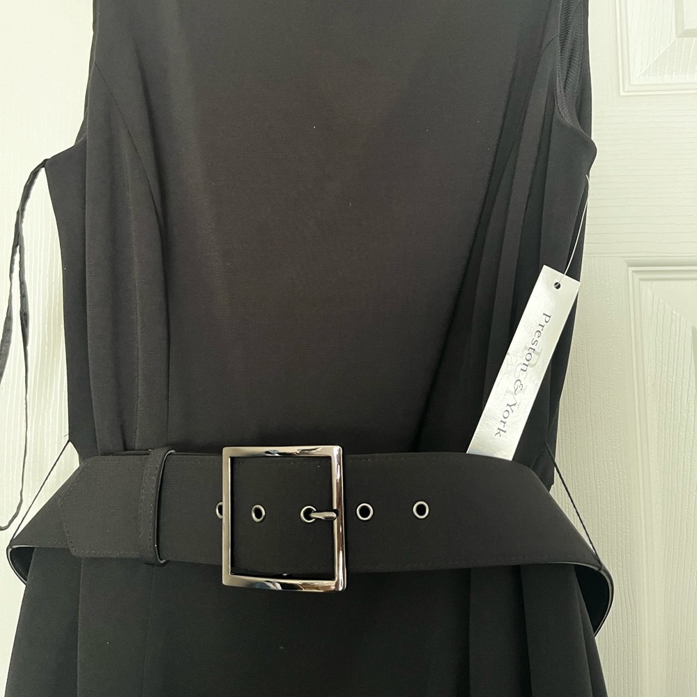 Black belted dress